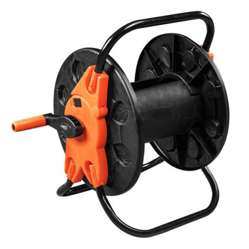 NEO TOOLS stojan pre záhradnú hadicu až 60m 1/2" alebo 20m 3/4", oranžovo-čierny, 15-791